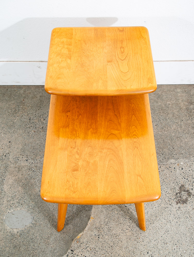 Mid Century modern Nightstands End Side Tables Heywood Wakefield Step Up Blonde - Image 8