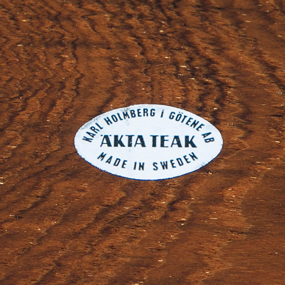 Mid Century Danish Modern Rounded Teak Karl Holmberg Serving Tray Denmark w/ Wooden Mice - Image 5