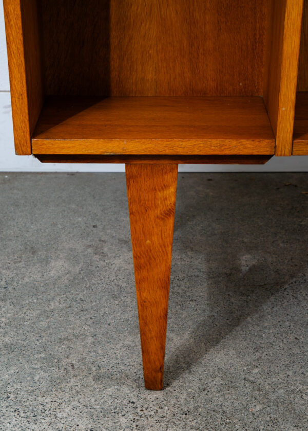 Mid Century Modern Desk Executive Oak Vintage 6 Drawers Denmark Office Bookshelf - Image 11