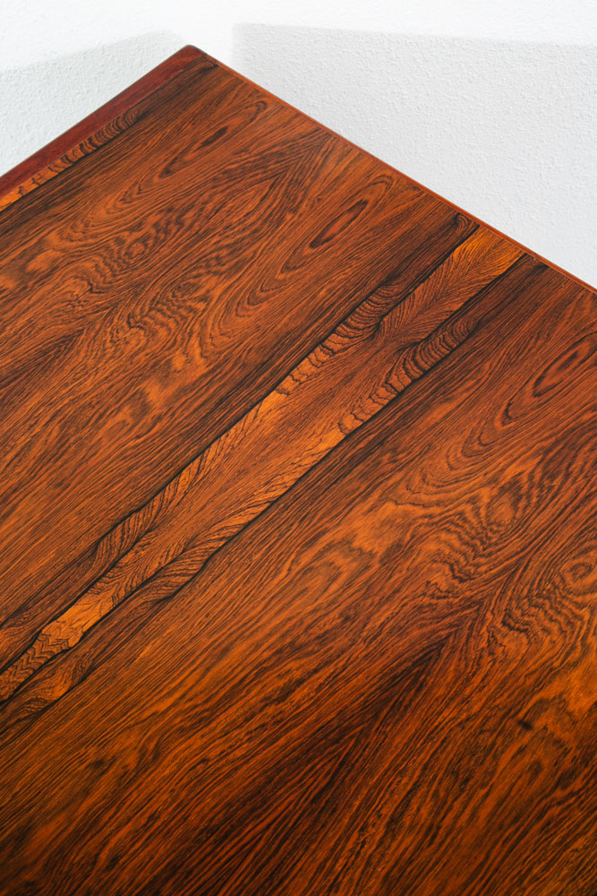 Mid Century Danish Modern Desk Executive Rosewood Ole Wanscher Locking 8 Drawer - Image 12