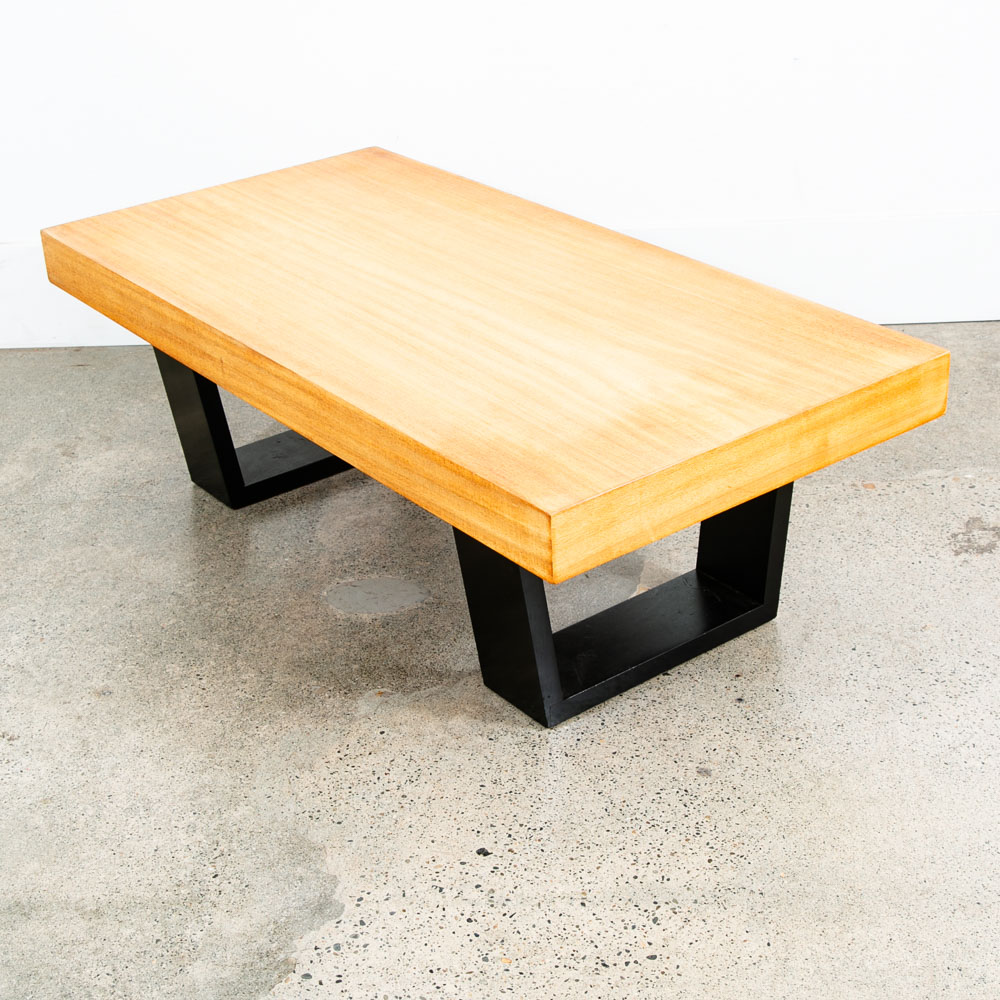 Mid Century Modern Coffee Table George Nelson Blonde Birch Vintage Surfboard - Image 7