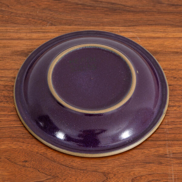 Mid Century Modern Heath Ceramics Bread Plate Purple Glaze Rim Line 7.5" - Image 5