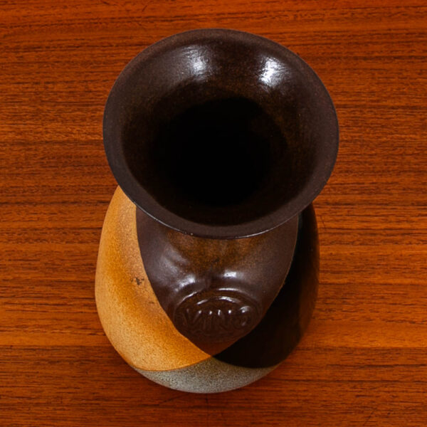 Mid Century Modern Studio Designed Hand Thrown Multi-Glazed Ceramic Wine Vase M - Image 8