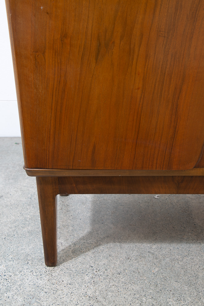 Mid Century Danish Modern Credenza Walnut Sideboard Locking Drawers Cabinet Key - Image 11