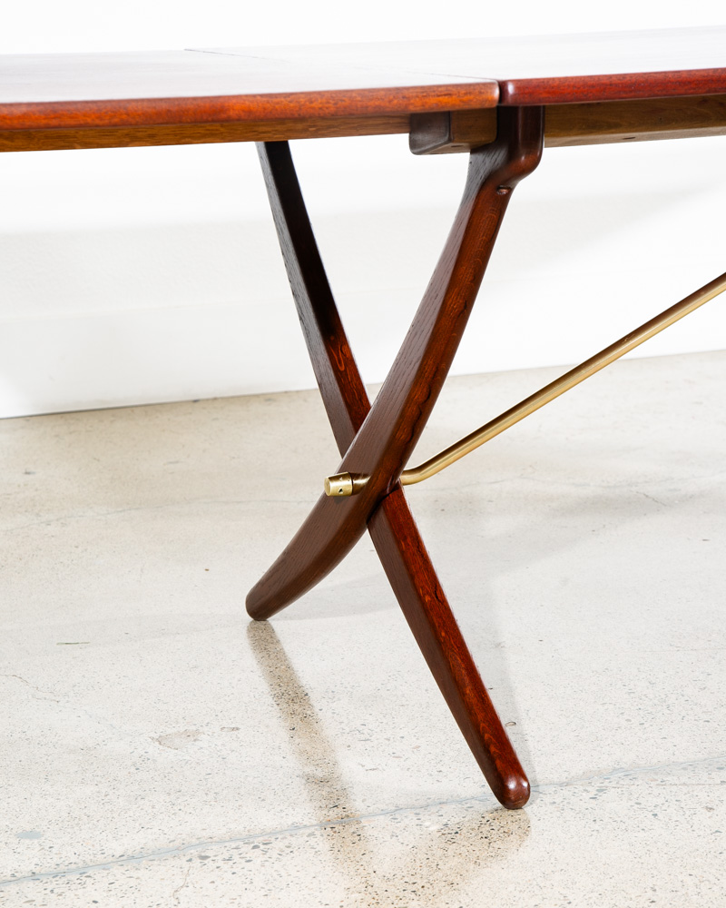 Mid Century Danish Modern Dining Table Hans Wegner Teak Andreas Tuck AT-314 Leaf - Image 11