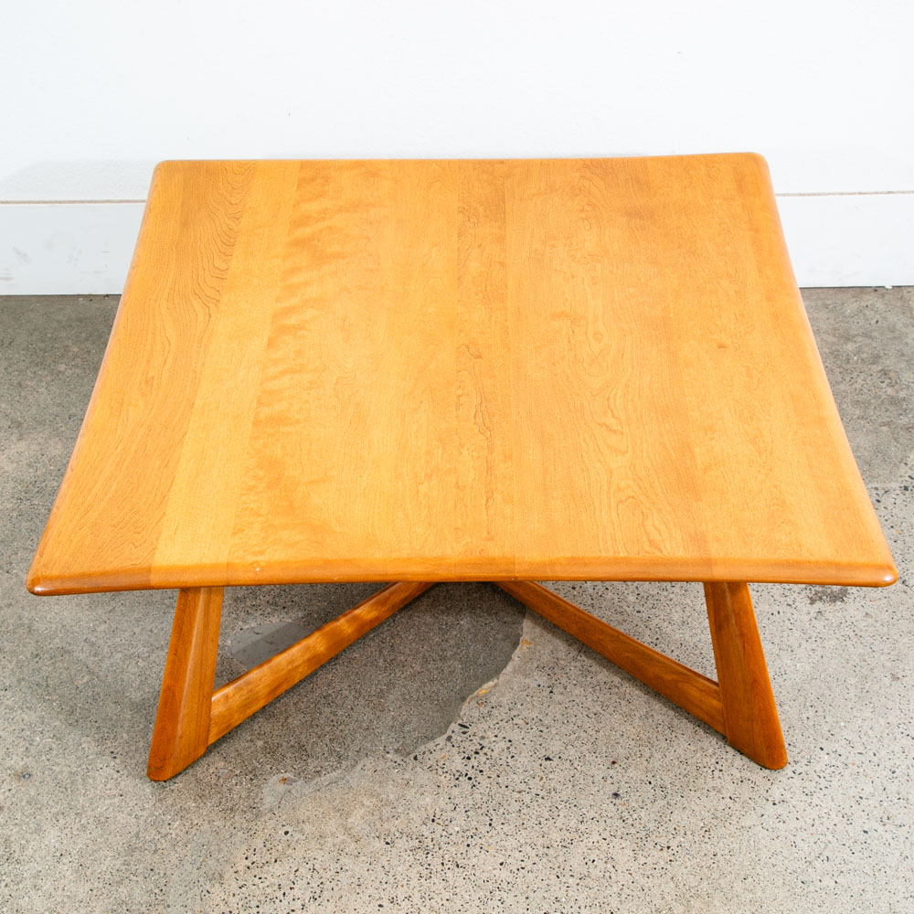 Mid Century Danish Modern Coffee Table Heywood Wakefield Square Maple MCM Mint - Image 2