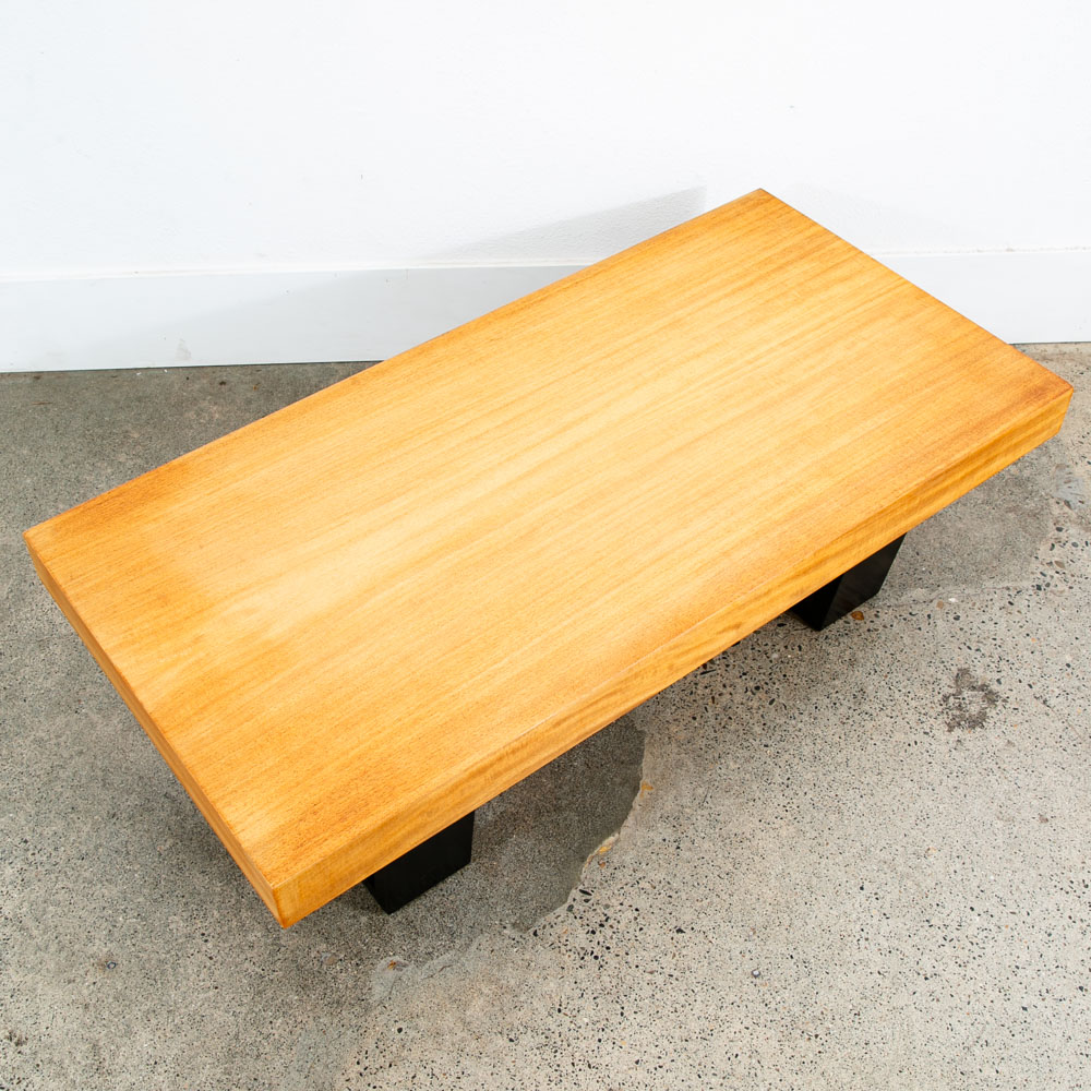 Mid Century Modern Coffee Table George Nelson Blonde Birch Vintage Surfboard - Image 5