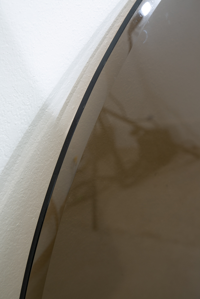 Mid Centurn Modern Glass Table Top Knoll Warren Platner Dining Smoked Grey 54" - Image 8