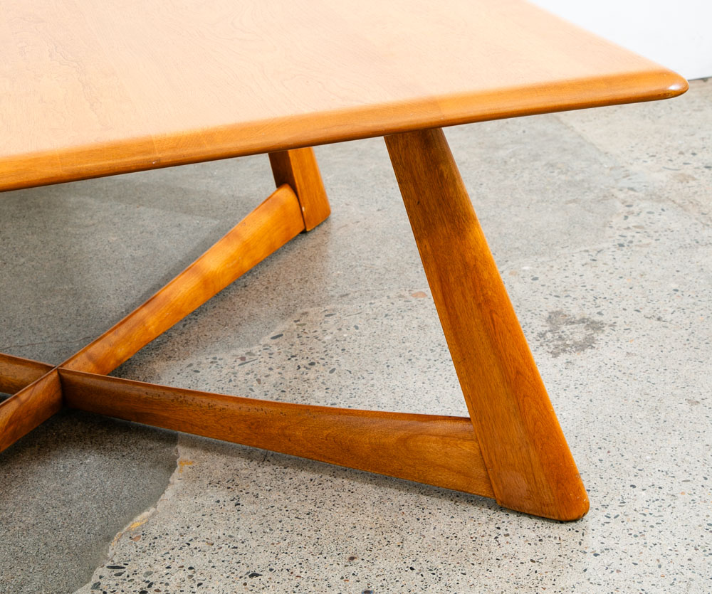 Mid Century Danish Modern Coffee Table Heywood Wakefield Square Maple MCM Mint - Image 12