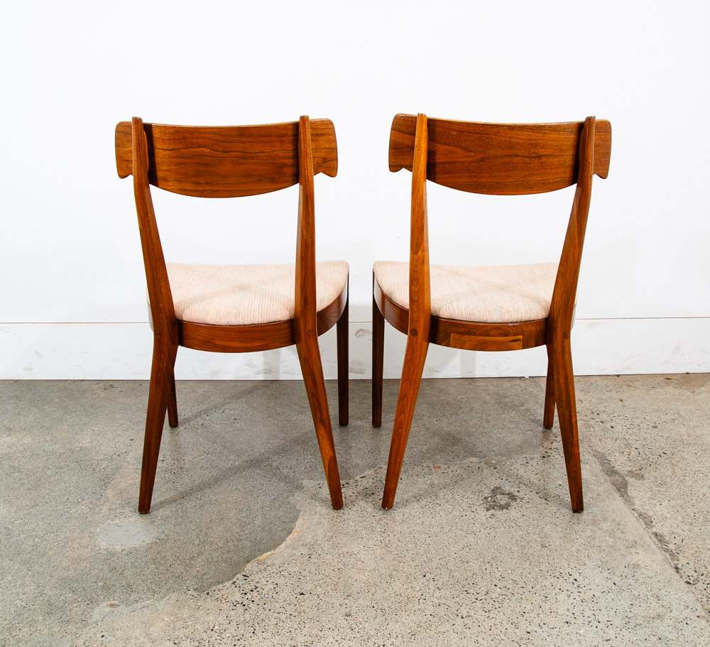 Mid Century Modern Dining Chairs 6 Drexel Declaration Kipp Stewart Peach Pink - Image 9
