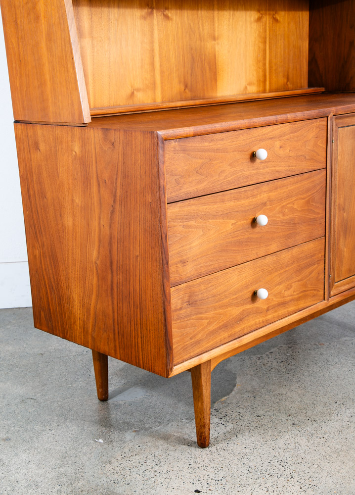 Mid Century Modern China Cabinet Credenza Display Drexel Declaration Walnut Mcm - Image 11