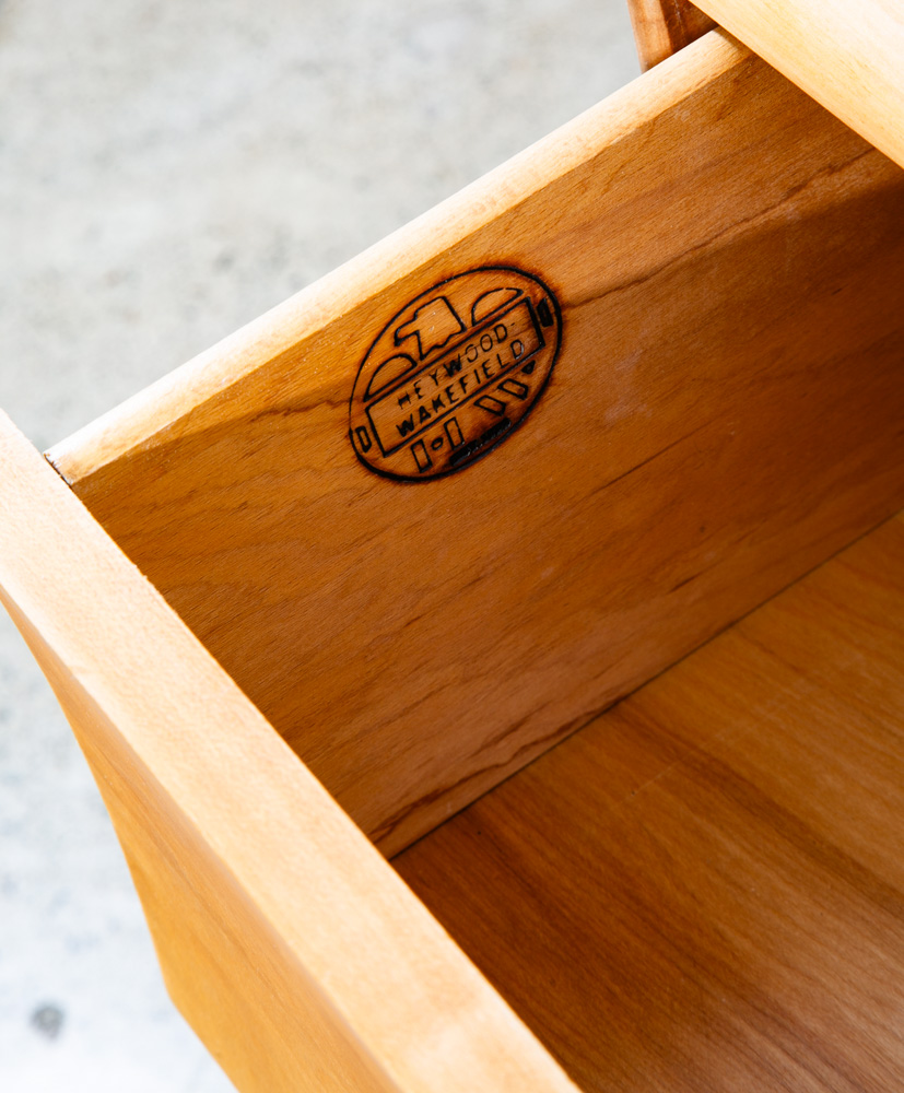 Mid Century Modern Dresser 6 Drawer Heywood Wakefield Sculptura Blonde Vintage - Image 6