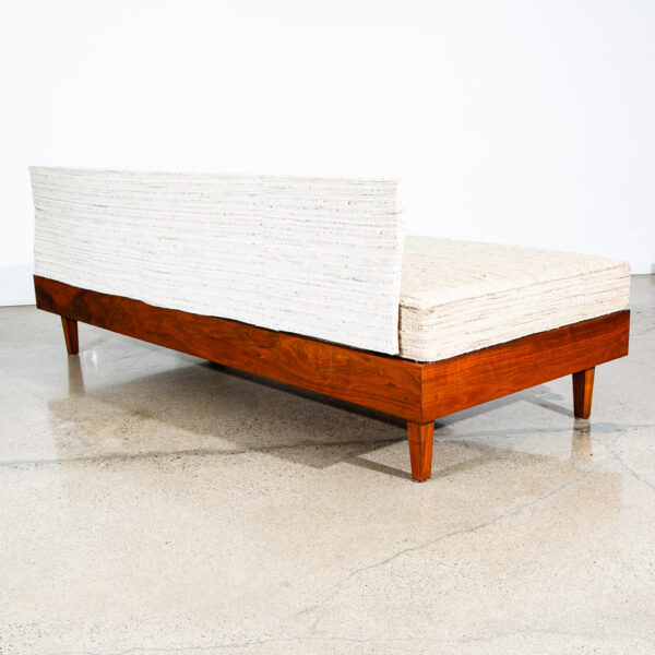 Mid Century Modern Sofa Sectional Walnut Table White Modular Daybed 2 Piece Mcm - Image 8