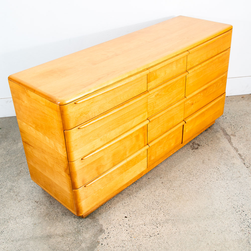 Mid Century Modern Dresser 12 Drawer Heywood Wakefield Westwood Blonde Vintage - Image 9