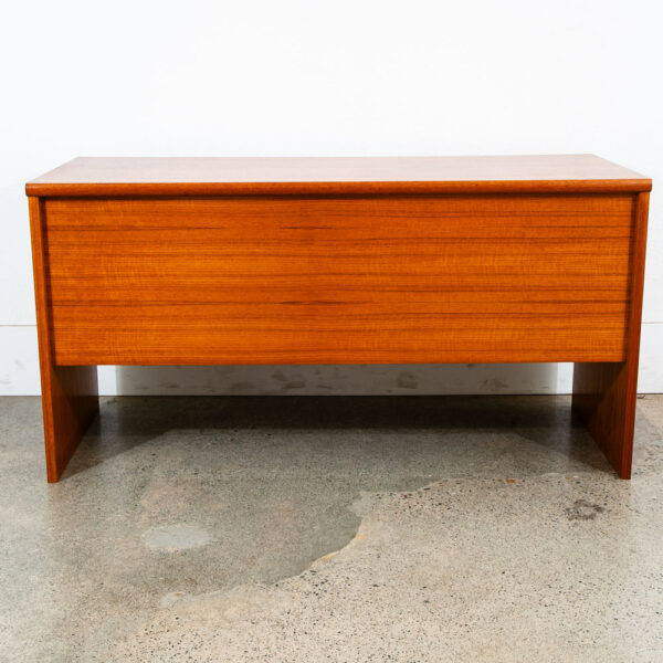 Mid Century Danish Modern Desk 2 Drawer Teak Compact Vintage Wood Denmark Mcm - Image 12