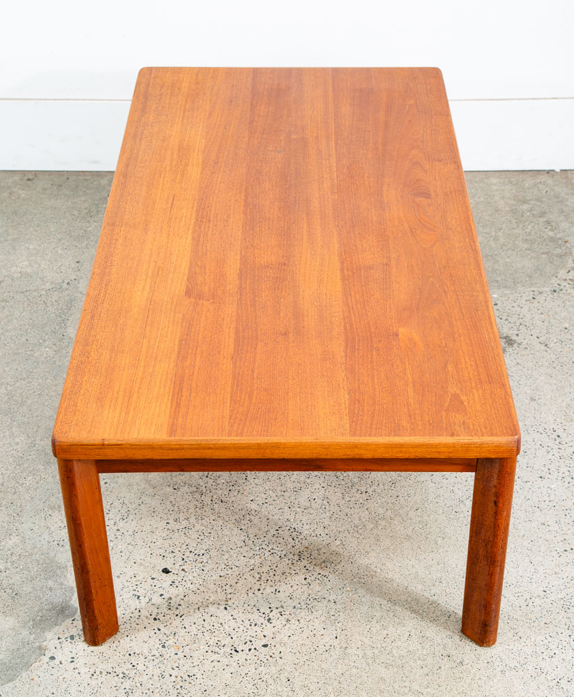 Mid Century Danish Modern Coffee Table Rectangular Surfboard Teak Denmark Toften - Image 11