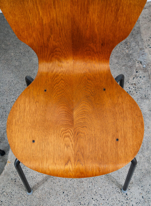 Mid Century Danish Modern Dining Chair Set 4 Oak Bentwood 1977 MH Stahlmobler - Image 6