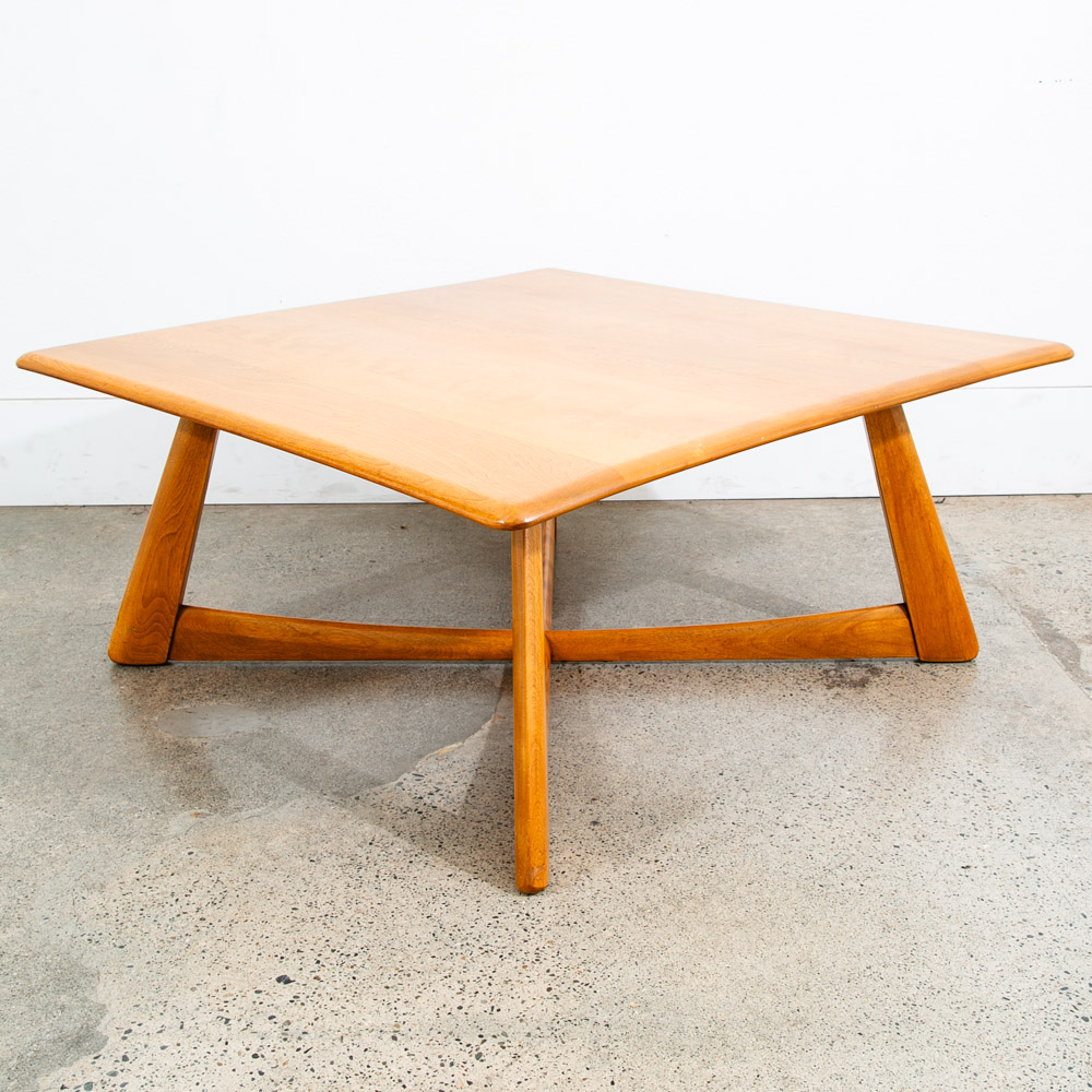 Mid Century Danish Modern Coffee Table Heywood Wakefield Square Maple MCM Mint - Image 8