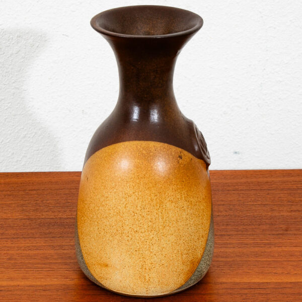 Mid Century Modern Studio Designed Hand Thrown Multi-Glazed Ceramic Wine Vase M - Image 7
