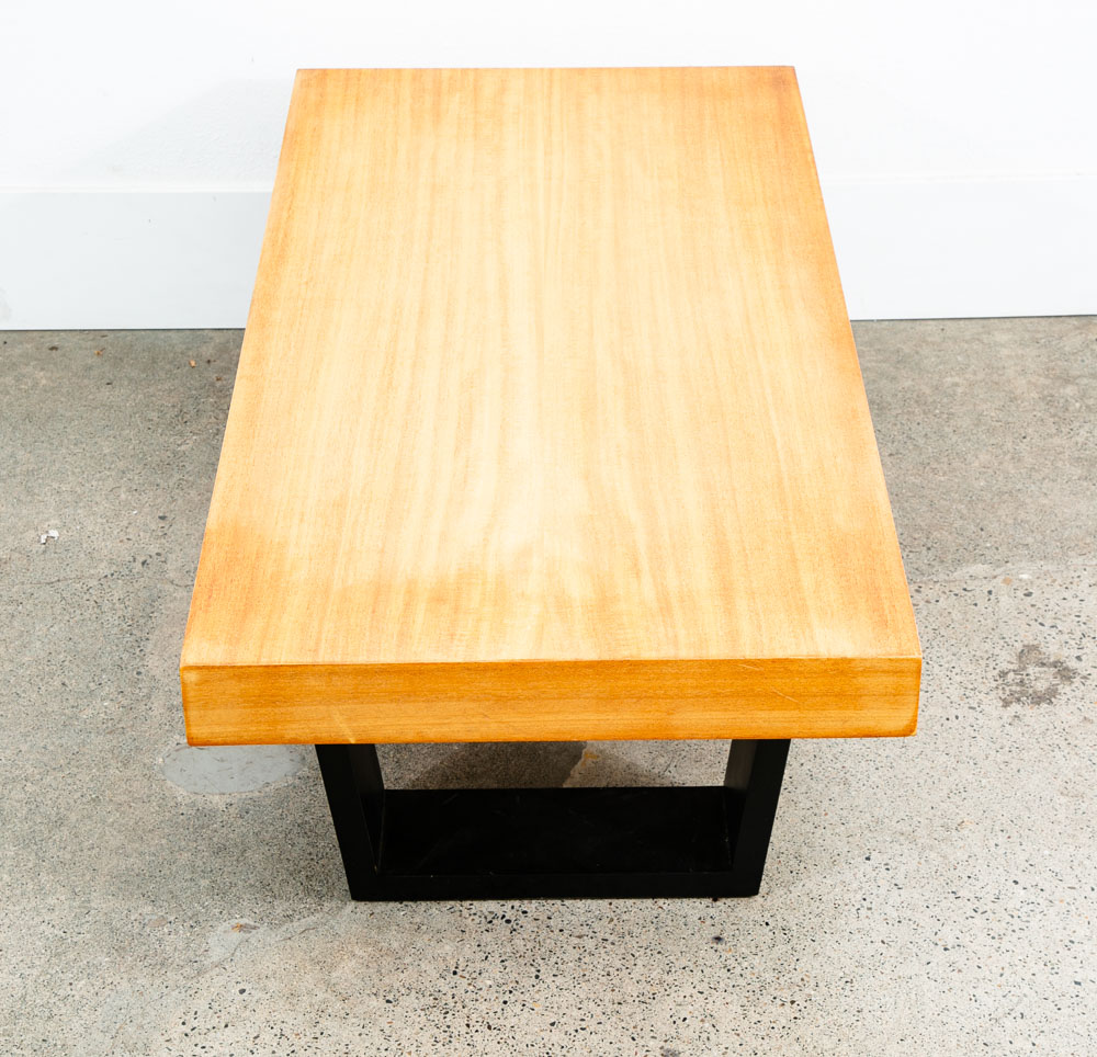 Mid Century Modern Coffee Table George Nelson Blonde Birch Vintage Surfboard - Image 3