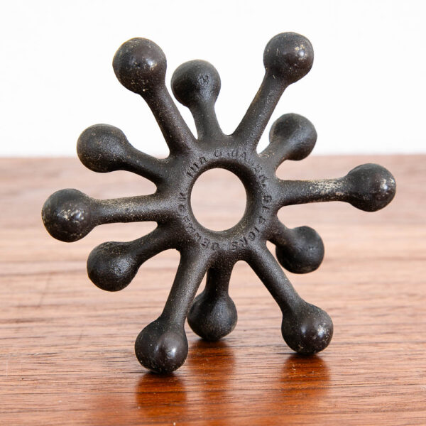 Mid Century Danish Modern Dansk Cast Iron Spider Taper Candleholder Black IHQ - Image 4