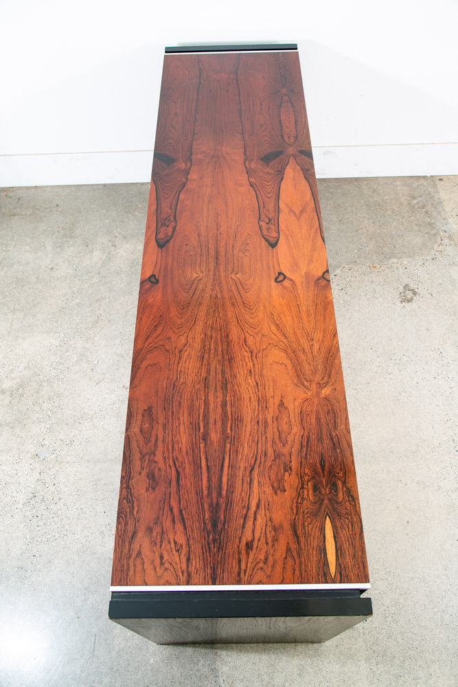 Mid Century Modern Credenza Dresser Rosewood 6 Drawer Black Glenn of California - Image 3