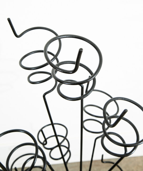 Mid Century Modern Wine Rack Arthur Umanoff Iron Free Standing Sculptural Spiral - Image 10