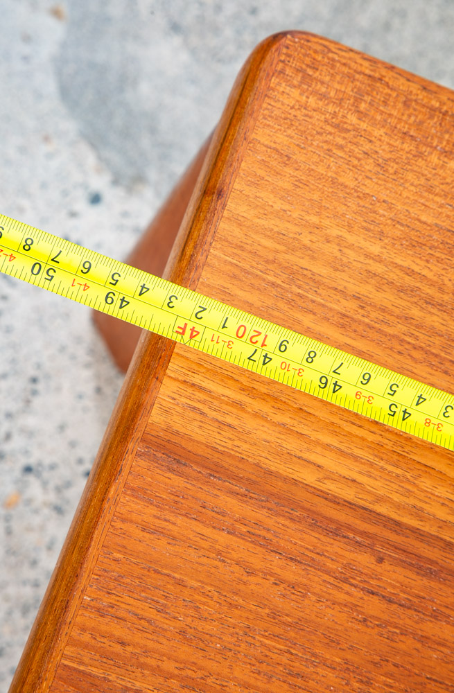 Mid Century Danish Modern Coffee Table Rectangular Surfboard Teak Denmark Toften - Image 12