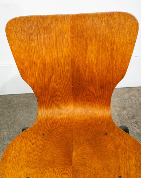 Mid Century Danish Modern Dining Chair Set 4 Oak Bentwood 1977 MH Stahlmobler - Image 5