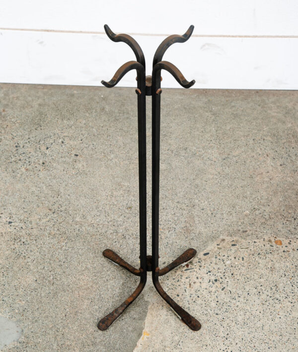 Mid Century Modern Fireplace Tool Modernist Cast Iron Black Mcm Vintage Wood - Image 5