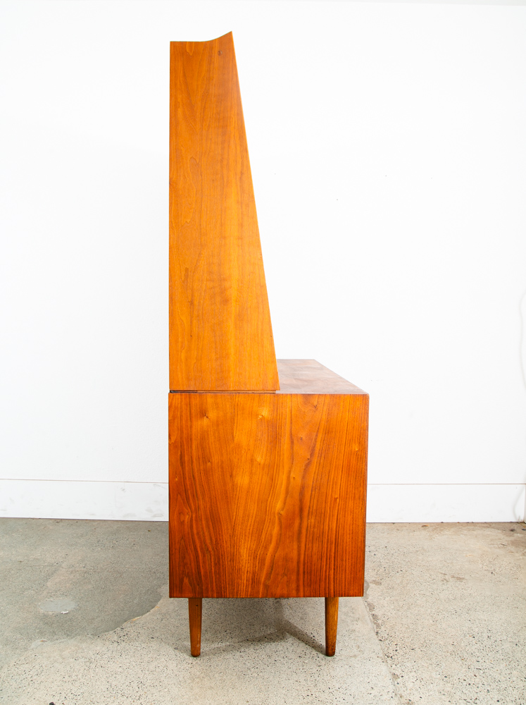 Mid Century Modern China Cabinet Credenza Display Drexel Declaration Walnut Mcm - Image 3