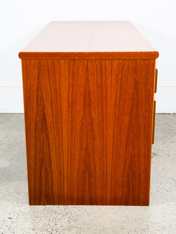 Mid Century Danish Modern Desk 2 Drawer Teak Compact Vintage Wood Denmark Mcm - Image 3