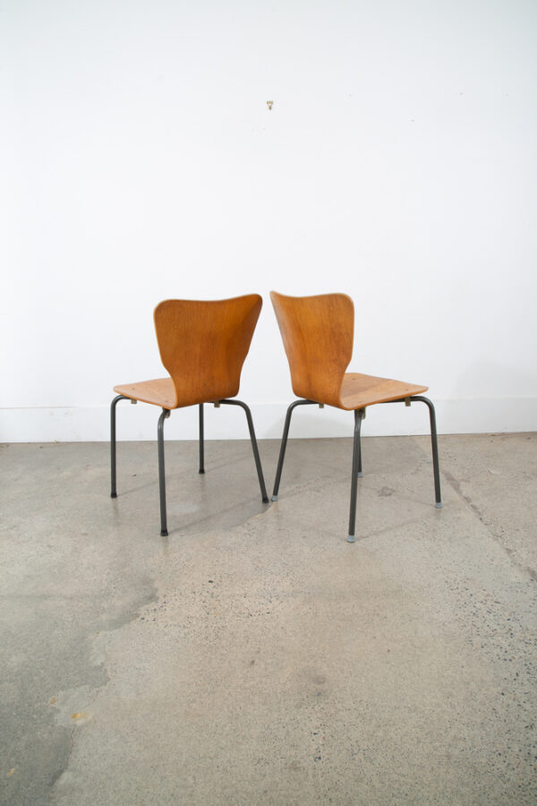 Mid Century Danish Modern Dining Chair Set 4 Oak Bentwood 1977 MH Stahlmobler - Image 9