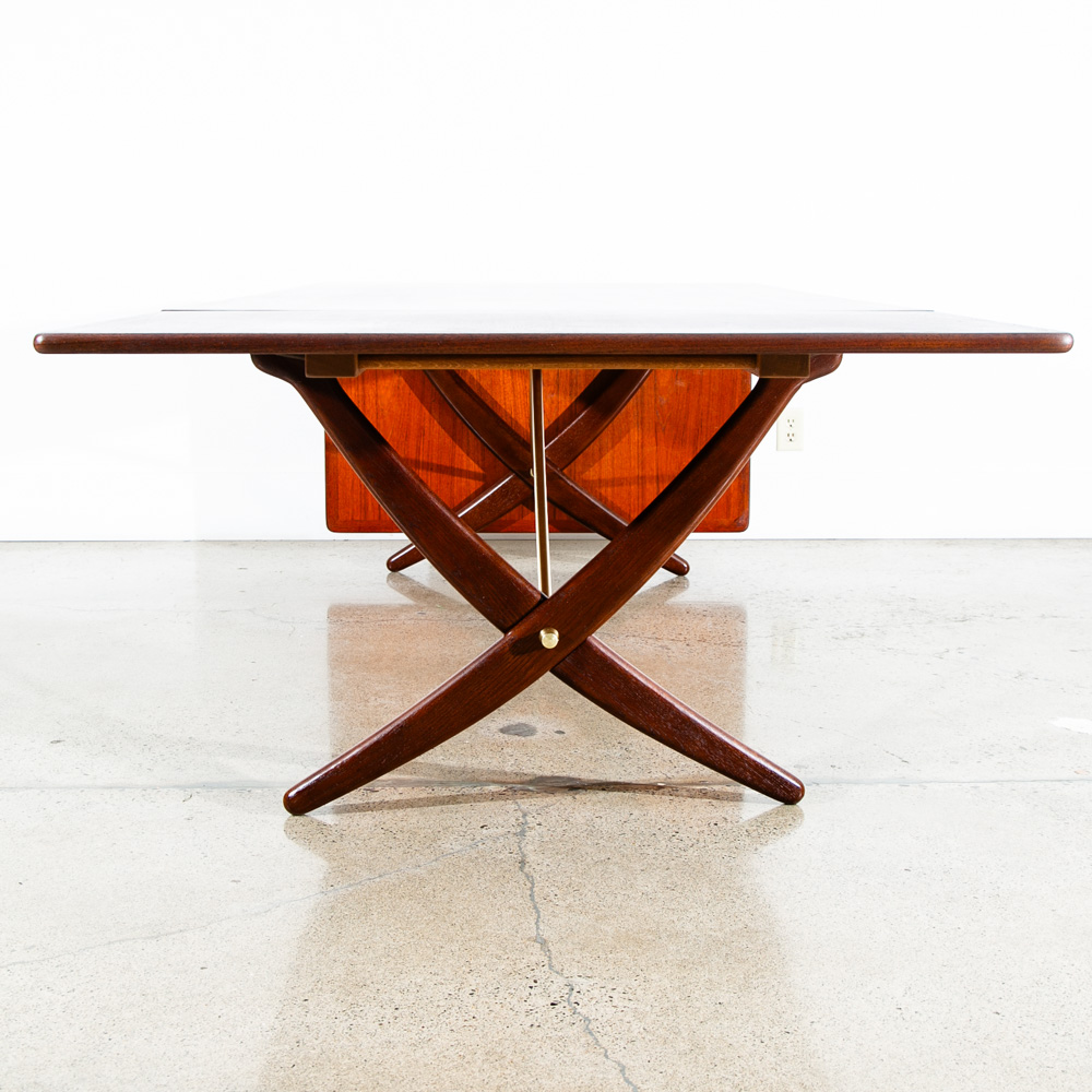 Mid Century Danish Modern Dining Table Hans Wegner Teak Andreas Tuck AT-314 Leaf - Image 7
