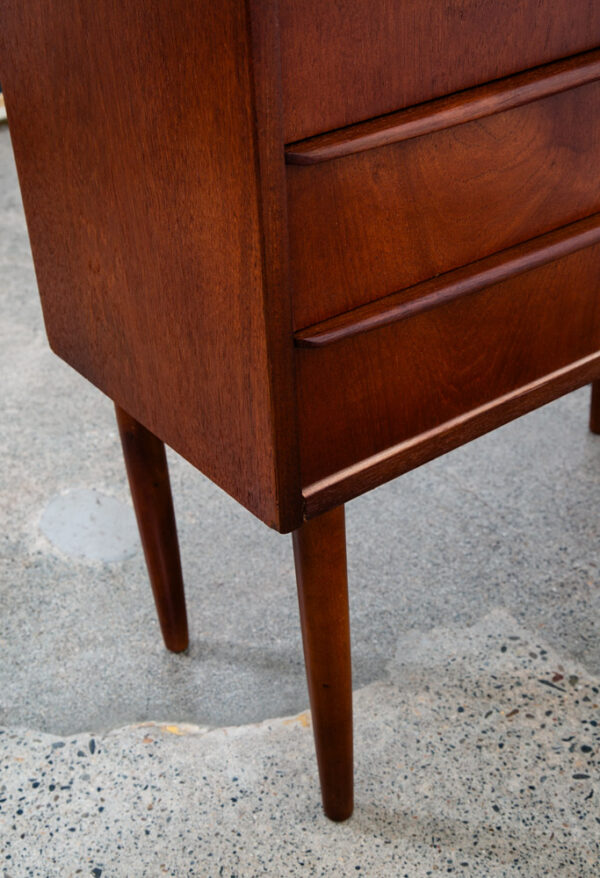 Mid Century Danish Modern Chest Drawers Table 3 Drawer Teak Denmark Side End Mcm - Image 8