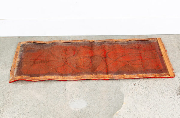 Mid Century Modern Tapestry Wall Hanging Red Wool Music Abstract Pop Art Large - Image 3