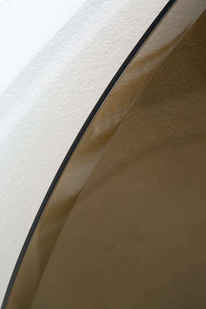 Mid Centurn Modern Glass Table Top Knoll Warren Platner Dining Smoked Grey 54" - Image 2