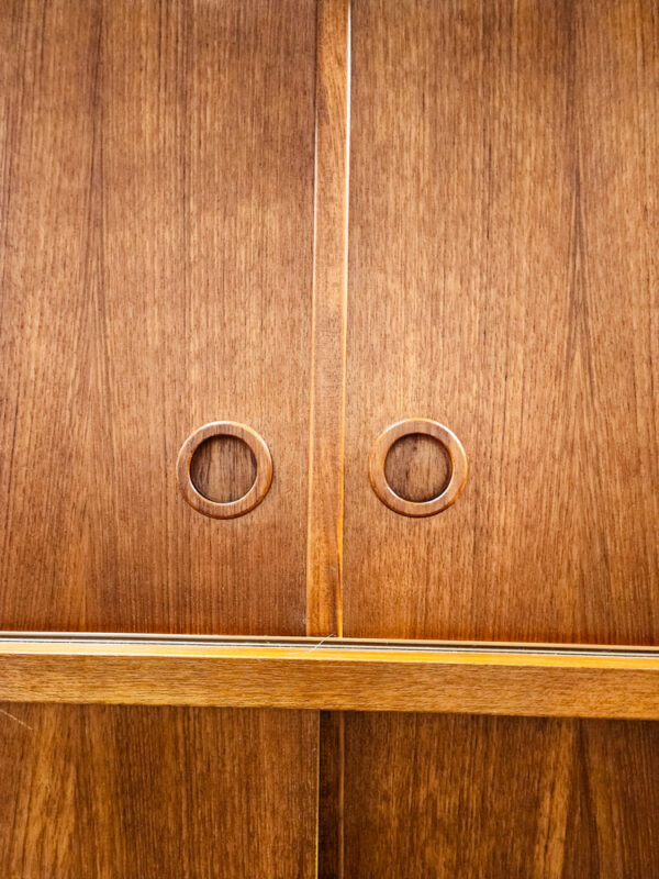 Mid Century Danish Closet Cabinet Armoire Teak Credenza Wardrobe Denmark Sliding - Image 10