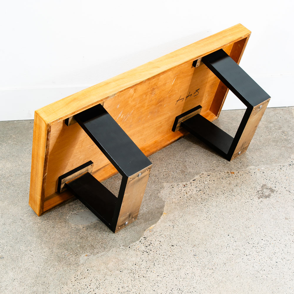 Mid Century Modern Coffee Table George Nelson Blonde Birch Vintage Surfboard - Image 6