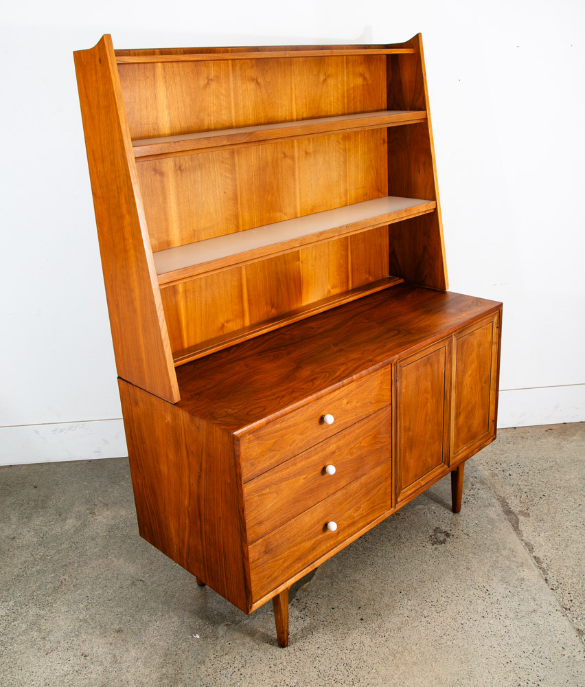 Mid Century Modern China Cabinet Credenza Display Drexel Declaration Walnut Mcm - Image 4