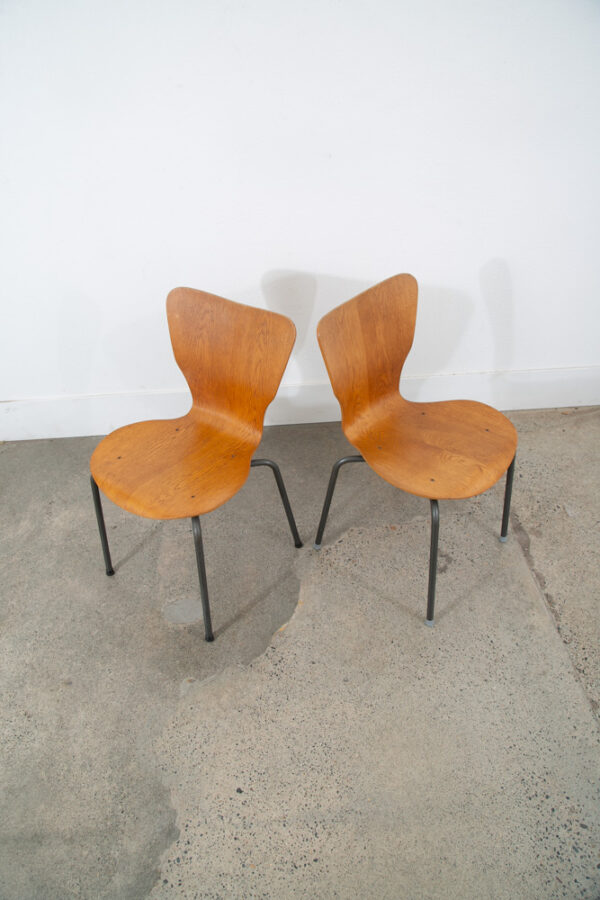 Mid Century Danish Modern Dining Chair Set 4 Oak Bentwood 1977 MH Stahlmobler - Image 7
