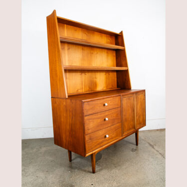 Mid Century Modern China Cabinet Credenza Display Drexel Declaration Walnut Mcm