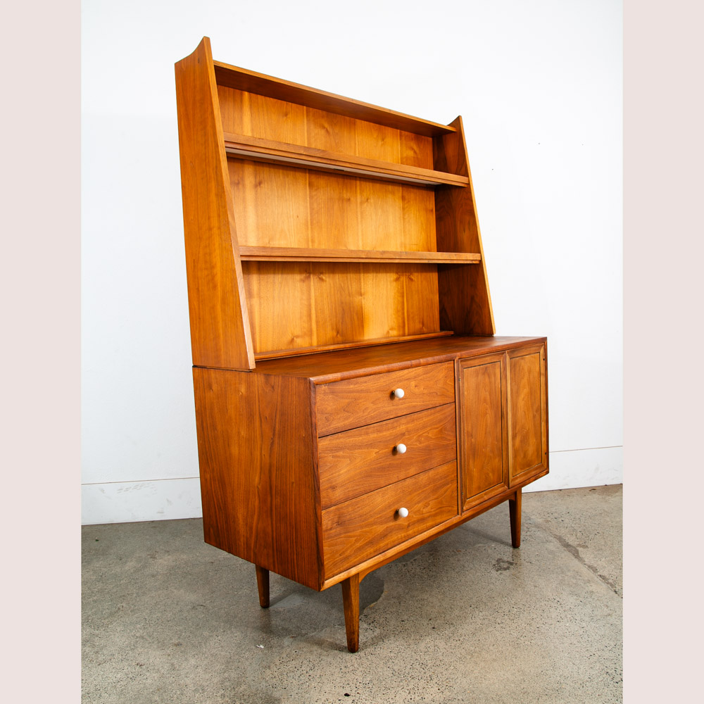 Mid Century Modern China Cabinet Credenza Display Drexel Declaration Walnut Mcm