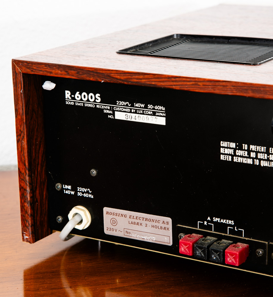 Vintage Luxman Reciever R-600S Solid State Case Stereo Tuner Multiplex Rosewood - Image 5