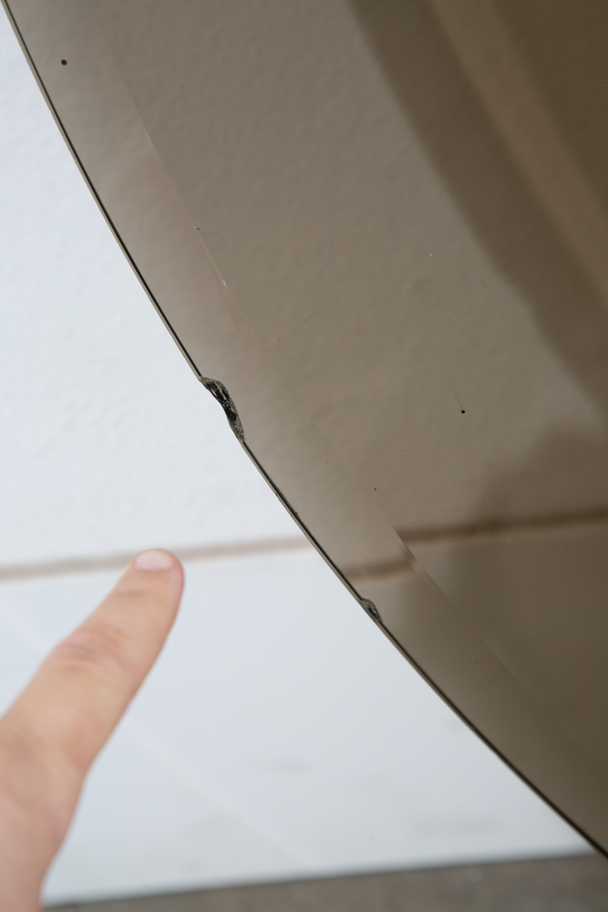 Mid Centurn Modern Glass Table Top Knoll Warren Platner Dining Smoked Grey 54" - Image 6