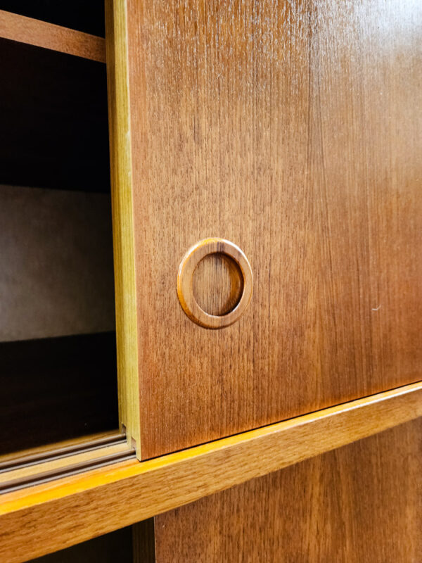 Mid Century Danish Closet Cabinet Armoire Teak Credenza Wardrobe Denmark Sliding - Image 12