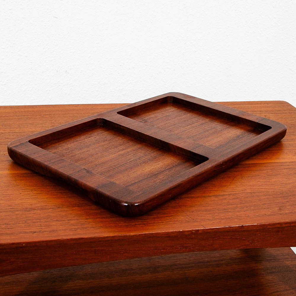 Mid Century Modern Danish Vintage ESA Serving Tray Made From Solid Teak Wood Mcm - Image 2
