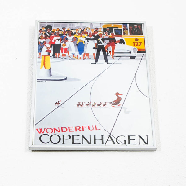 Mid Century Modern Art Wonderful Copenhagen City Framed Signed 59/260 Vintage Print - Image 9