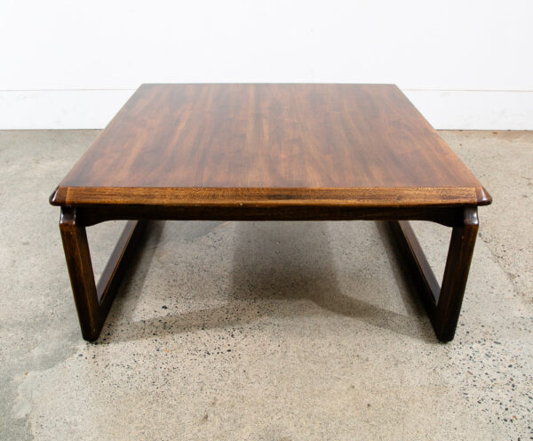 Mid Century Modern Coffee Table Lane Walnut Vintage Square Mcm Sled 1207 - 27 - Image 6