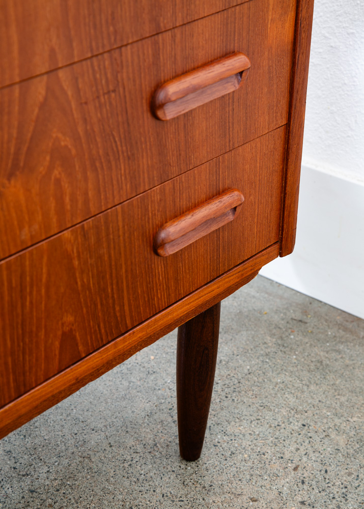 Mid Century Danish Modern Chest Drawers Dresser 4 drawer Teak Wood Denmark Mcm - Image 12